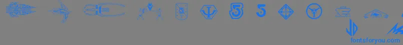 B5wingdings Font – Blue Fonts on Gray Background