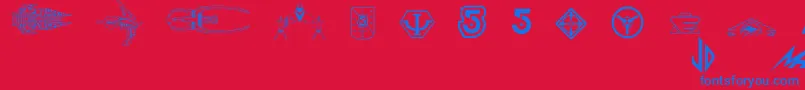 B5wingdings Font – Blue Fonts on Red Background