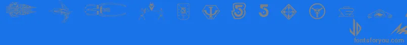 B5wingdings Font – Gray Fonts on Blue Background