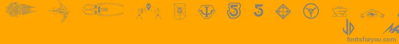 B5wingdings Font – Gray Fonts on Orange Background