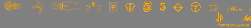B5wingdings Font – Orange Fonts on Gray Background