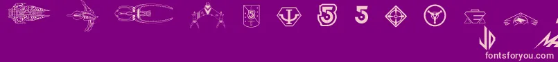 B5wingdings Font – Pink Fonts on Purple Background