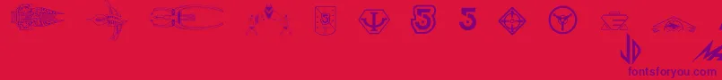 B5wingdings Font – Purple Fonts on Red Background