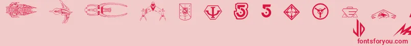 B5wingdings Font – Red Fonts on Pink Background
