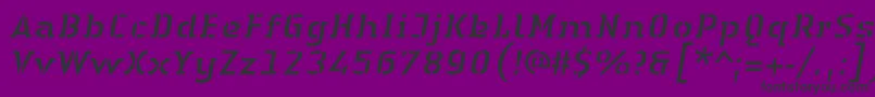 LinotypeAuthenticStencilItalic Font – Black Fonts on Purple Background