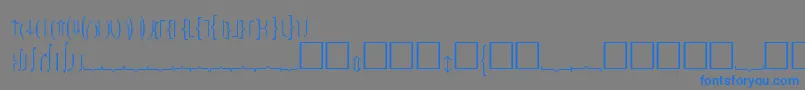 Шрифт BittlePlain – синие шрифты на сером фоне
