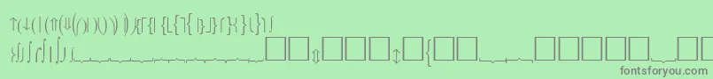 フォントBittlePlain – 緑の背景に灰色の文字