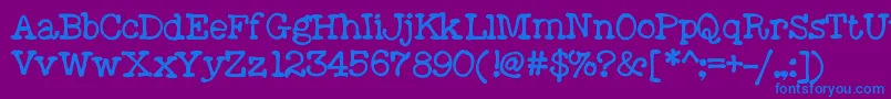 Moose Font – Blue Fonts on Purple Background