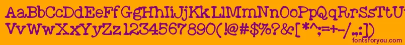 Moose Font – Purple Fonts on Orange Background