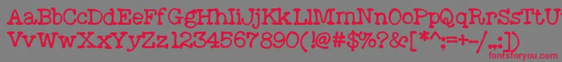 Moose Font – Red Fonts on Gray Background