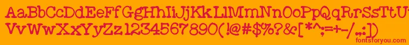 Moose Font – Red Fonts on Orange Background