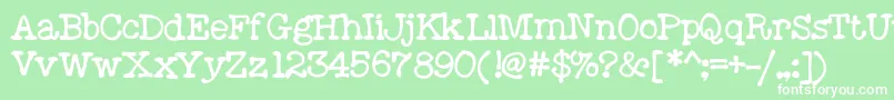 Moose Font – White Fonts on Green Background