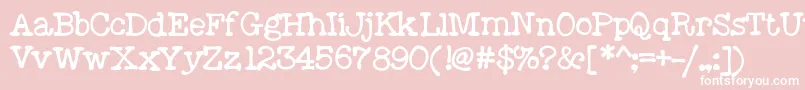 Moose Font – White Fonts on Pink Background