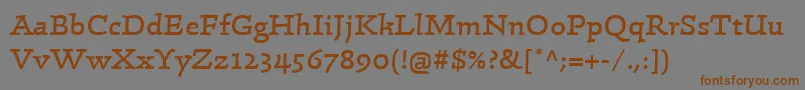 Шрифт LinotypeConradRegular – коричневые шрифты на сером фоне