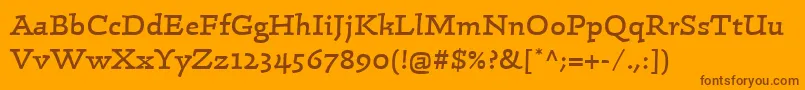 LinotypeConradRegular Font – Brown Fonts on Orange Background