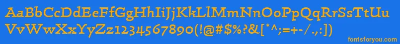 LinotypeConradRegular Font – Orange Fonts on Blue Background