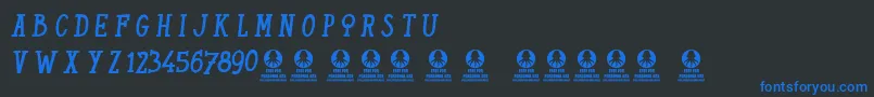 Lisätietoja TheChiquitas-fontista TheChiquitas-fontti – siniset fontit mustalla taustalla