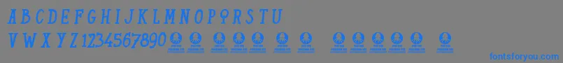 TheChiquitas-Schriftart – Blaue Schriften auf grauem Hintergrund