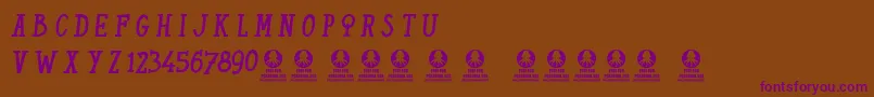 Шрифт TheChiquitas – фиолетовые шрифты на коричневом фоне