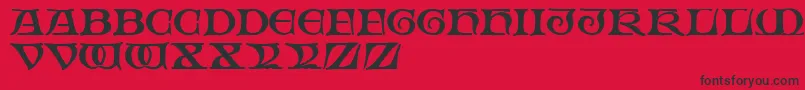 FabliauxRegular Font – Black Fonts on Red Background