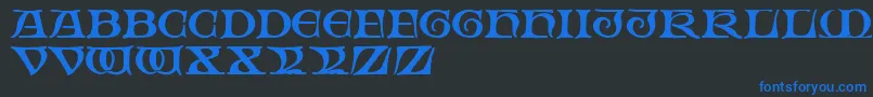 FabliauxRegular Font – Blue Fonts on Black Background