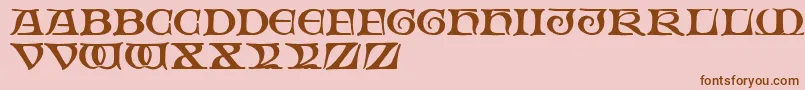 Шрифт FabliauxRegular – коричневые шрифты на розовом фоне