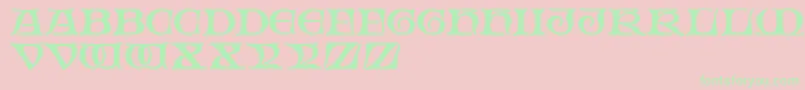 FabliauxRegular Font – Green Fonts on Pink Background