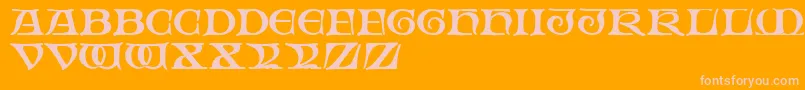 FabliauxRegular Font – Pink Fonts on Orange Background