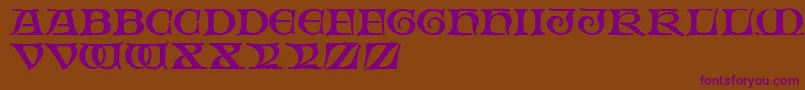 FabliauxRegular Font – Purple Fonts on Brown Background