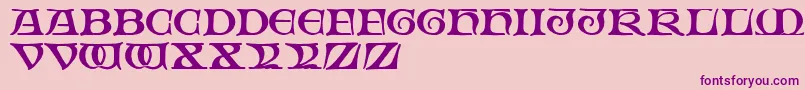FabliauxRegular Font – Purple Fonts on Pink Background