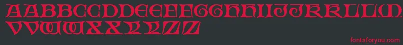 FabliauxRegular Font – Red Fonts on Black Background