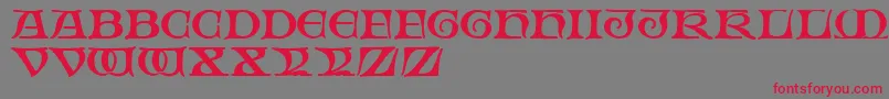 FabliauxRegular Font – Red Fonts on Gray Background