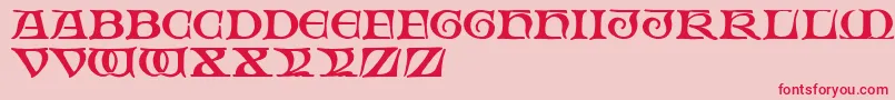 FabliauxRegular Font – Red Fonts on Pink Background
