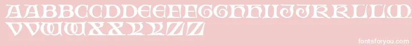 FabliauxRegular Font – White Fonts on Pink Background