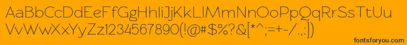 Rawengulkregular Font – Black Fonts on Orange Background