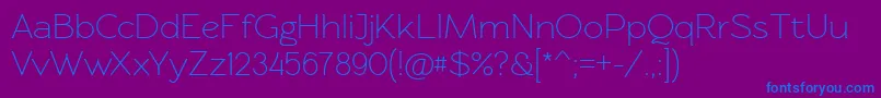 Rawengulkregular Font – Blue Fonts on Purple Background