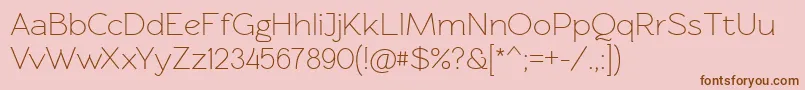 Rawengulkregular Font – Brown Fonts on Pink Background