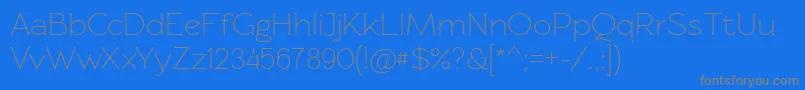 Rawengulkregular Font – Gray Fonts on Blue Background
