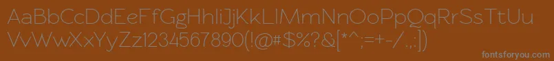 Rawengulkregular Font – Gray Fonts on Brown Background
