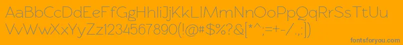 Rawengulkregular Font – Gray Fonts on Orange Background