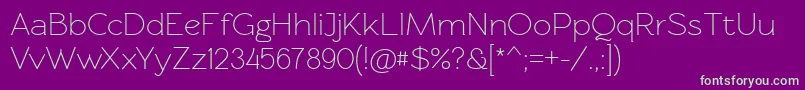 Rawengulkregular Font – Green Fonts on Purple Background