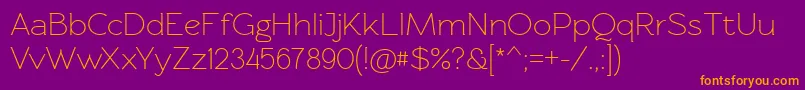 Rawengulkregular Font – Orange Fonts on Purple Background
