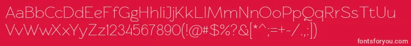 Rawengulkregular Font – Pink Fonts on Red Background