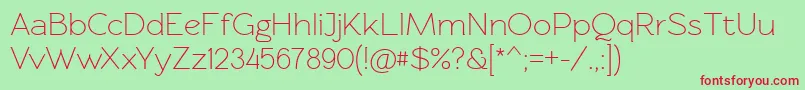 Rawengulkregular Font – Red Fonts on Green Background