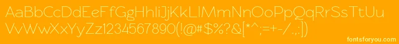 Rawengulkregular Font – Yellow Fonts on Orange Background