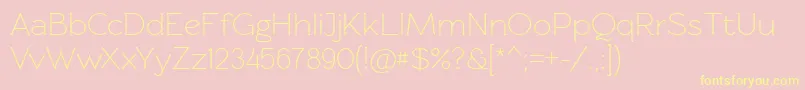 Rawengulkregular Font – Yellow Fonts on Pink Background