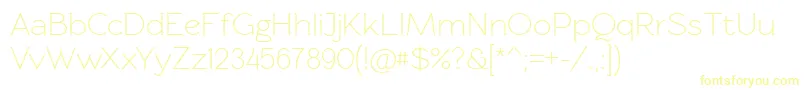 Rawengulkregular Font – Yellow Fonts on White Background