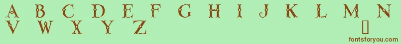 Шрифт LinthicumDemo – коричневые шрифты на зелёном фоне