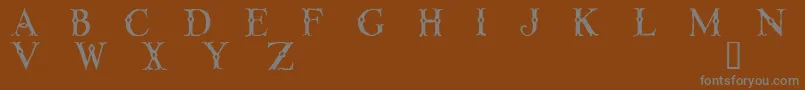 フォントLinthicumDemo – 茶色の背景に灰色の文字