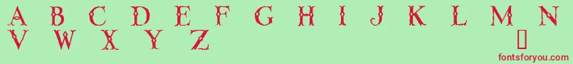 フォントLinthicumDemo – 赤い文字の緑の背景